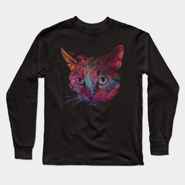 cat #cat #cats animal art Long Sleeve T-Shirt by JBJart